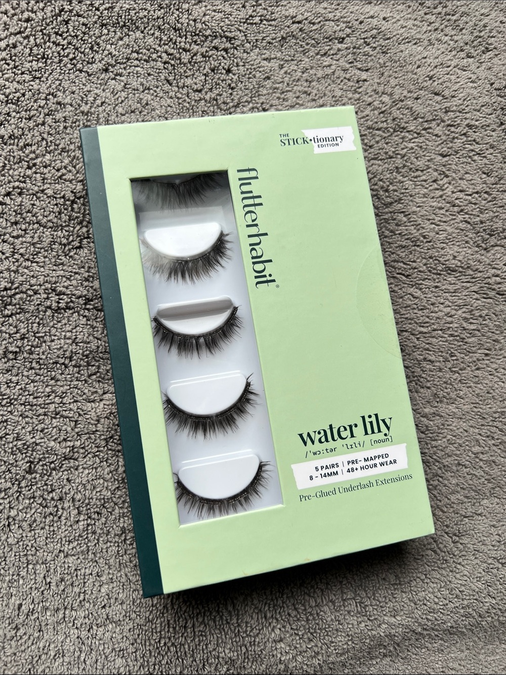 Flutterhabit Water Lily Pre-Glued Underlash Extensions - Black